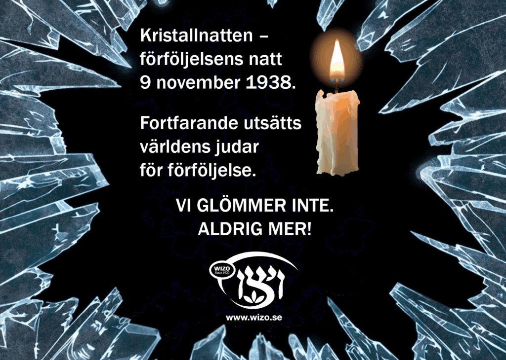 Krossad glasruta med tänt ljus och text